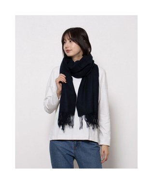 UNBILLION カシュネ cache nez / ウール無地ストール ネイビー