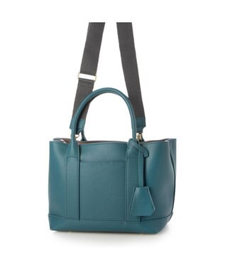 UNBILLION 【テレビ ドラマ着用アイテム】cachecache ショルダー付きパーテーション合成皮革トート ターコイズ