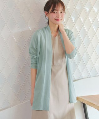 Tiaclasse L ピンタックステッチワンピース グレージュ