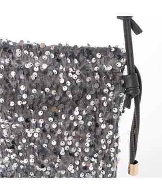 UNBILLION カシュカシュ cachecache / スパンコール巾着ミニショルダーバッグ シルバー