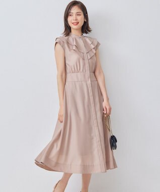 組曲 【WEB限定】シアーボイル ラッフルワンピース ラテベージュ系