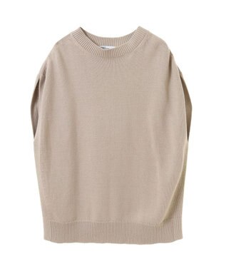 CRAFT STANDARD BOUTIQUE クルーネックニットベスト Gray Beige