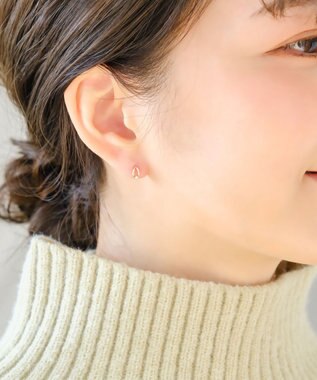 Phoebe 【K10】リーフダイヤモンドピアス　ゴールド ゴールド