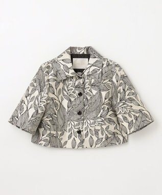 GRACE CONTINENTAL ボタニカルジャガードシャツ キナリ