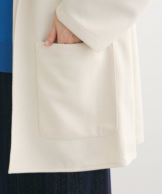 Green Parks ポンチフード付きカットカーディガン Ecru