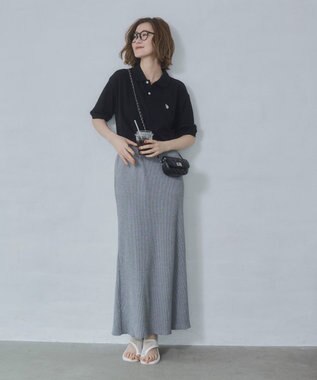 WEGO 【ユニセックス着用ITEM/SMLサイズ展開】U.S. POLO ASSN.別注ポロシャツ ブラック