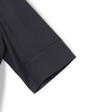 ICB 【先行予約】ストレッチシルキーツイル タイブラウス ネイビー