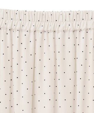 earth music&ecology ＳＥＴ２点フロッキードットブラウス＋スカート Ivory