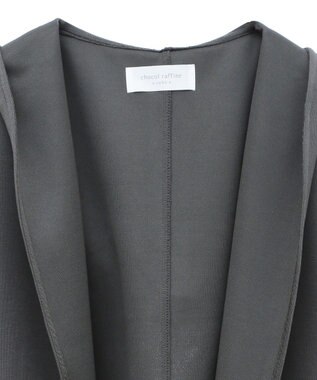 Green Parks ポンチフード付きカットカーディガン Ecru