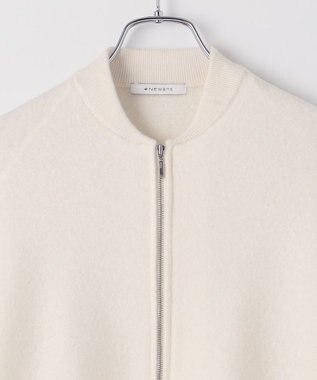 #Newans リラックスフィットドルマンニットブルゾン ホワイト系