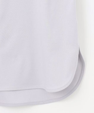 J.PRESS LADIES L シャツジャージー バンドカラー カットソー ライトグレー系