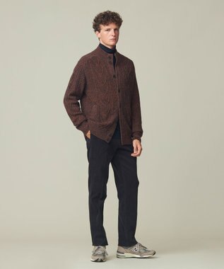 J.PRESS MEN 【Cash Lamb's Wool】ケーブルニット カーディガン ブラウン系