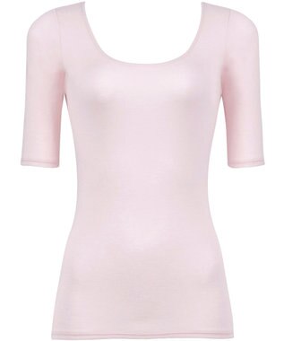 WACOAL 【スゴ衣】 あったかインナー 5分袖 ふんわり、あったか 「天綿」使用 吸湿発熱性 半袖 綿混 肌着 CLC582 /ワコール