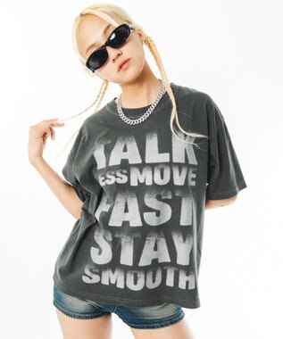 WEGO 【ユニセックス着用ITEM/MLサイズ展開】クロップドグラフィックT（SS） ブラックその他
