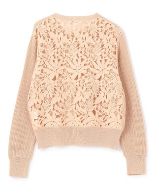 BEIGE， 【S-size】GARDENIA / クルーネックニット Peach