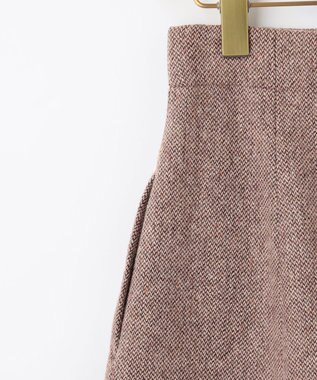 組曲 ネコアシツイードセミフレア スカート ダークブラウン系