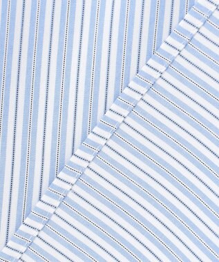 J.PRESS LADIES L 【洗える】ストライプ バンドカラー ブラウス サックスストライプ系