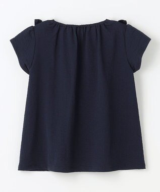 組曲 KIDS 【150-160㎝】サッカーストライプ ブラウス ネイビー