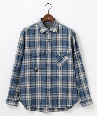 JOSEPH ABBOUD MOUNTAIN 【大人の山シャツ】メランジチェックシャツ ダルブルー系4