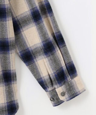 JOSEPH ABBOUD MOUNTAIN 【大人の山シャツ】メランジチェックシャツ アイボリー系4