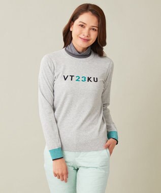 【WOMEN】ロゴニット 着回しOK 動きやすさ◎ 厚すぎないからロングシーズン着用できる