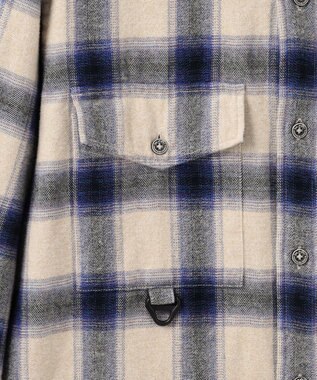 JOSEPH ABBOUD MOUNTAIN 【大人の山シャツ】メランジチェックシャツ アイボリー系4