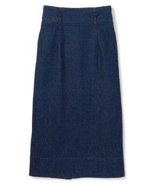 BEIGE， 【洗える・Oggi ８月号掲載】NAVIGLIO / ベルト付きハイウエストデニムスカート Indigo