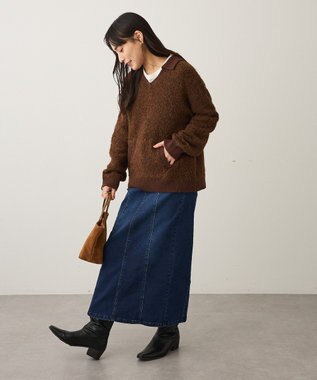 CRAFT STANDARD BOUTIQUE 裏起毛デニムスカート Indigo