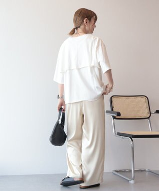 AMERICAN HOLIC レイヤード風加工Ｔシャツ Off White
