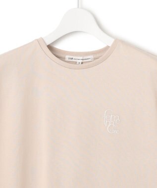 23区 L 【洗える】ポイントロゴ Tシャツ ベージュ系