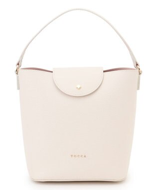 TOCCA PETAL SILHOUETTE LEATHER BAG  レザーバッグ アイボリー系