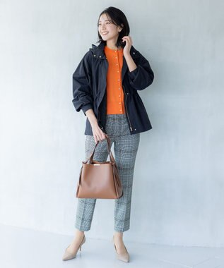 組曲 【洗える・6色展開】Elenaベーシックニット カーディガン オレンジ系