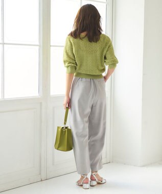 Feroux 【ご好評につき今季も登場！】透かし編み カーディガン グリーン系