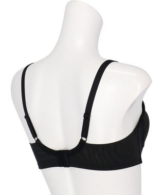 WACOAL ノンワイヤーブラ 【小さく見せるブラ】 高さをおさえてコンパクトに バスト位置アップ 脇すっきり Hカップまで対応 大きいサイズ レディース BMM122 /ワコール ブラック