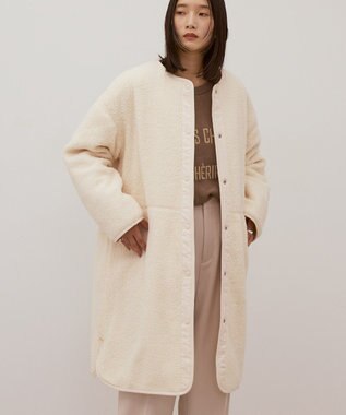 AMERICAN HOLIC あったかリバーシブルキルティングコート Off White