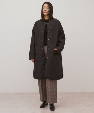 AMERICAN HOLIC あったかリバーシブルキルティングコート Black