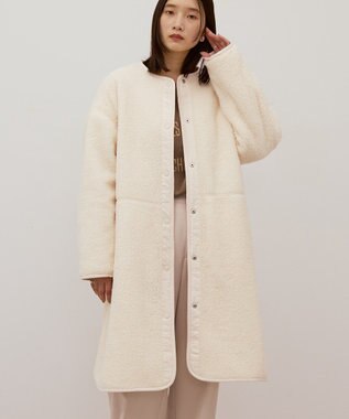 AMERICAN HOLIC あったかリバーシブルキルティングコート Off White