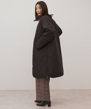 AMERICAN HOLIC あったかリバーシブルキルティングコート Black