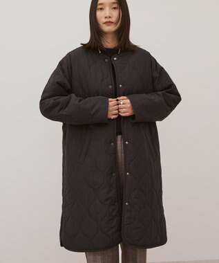 AMERICAN HOLIC あったかリバーシブルキルティングコート Black