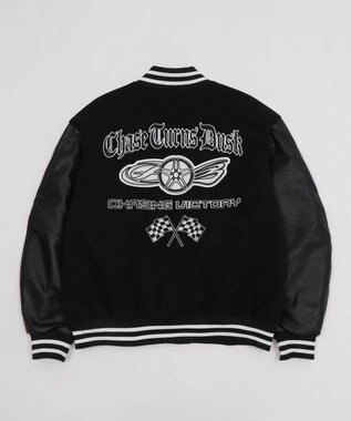 WEGO 【ユニセックス着用ITEM】メルトンワッペンスタジャン ブラック