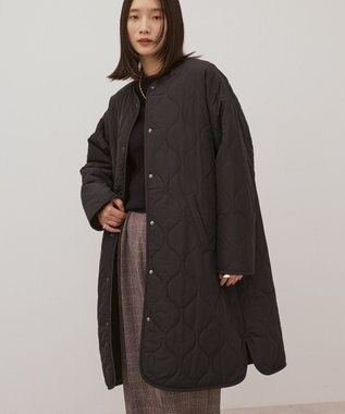 AMERICAN HOLIC あったかリバーシブルキルティングコート Black