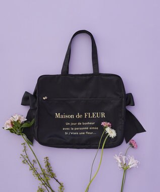 Maison de FLEUR サテンキャリーオンバッグ