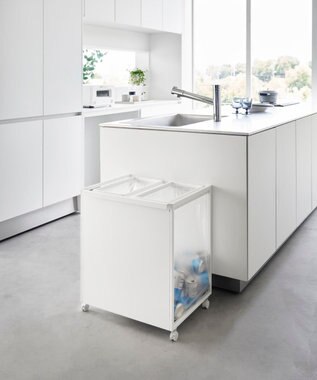 tower 目隠し分別ダストワゴン タワー 45L 2分別 ホワイト ホワイト