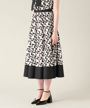 GRACE CONTINENTAL リボンプリントスカート キナリ