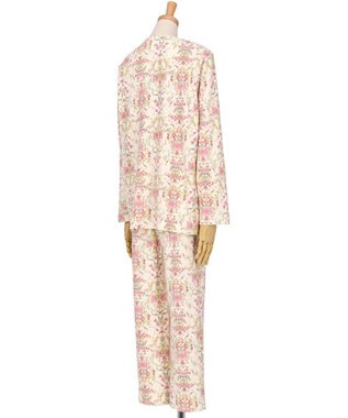 WACOAL パジャマ 長袖 長ズボン 綿100%(本体) ミントン レディース NDX541 /ワコール アイボリー