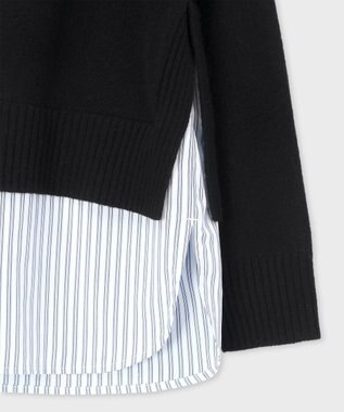 Paul Smith シャツコンビ Vネックニット ブラック