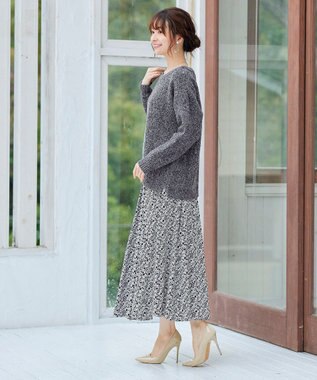 Tiaclasse 【洗える】大人可愛いワッフルニットトップス ブラック