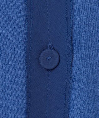 BEIGE， 【洗える】VALOIS / ジョーゼットトリム半袖カーディガン Blue