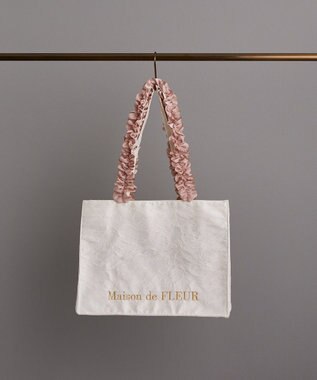 Maison de FLEUR EC限定レースフリルハンドルスクエアトートMバッグ