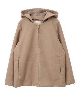 earth music&ecology ２Ｗａｙフードショートコート Beige
